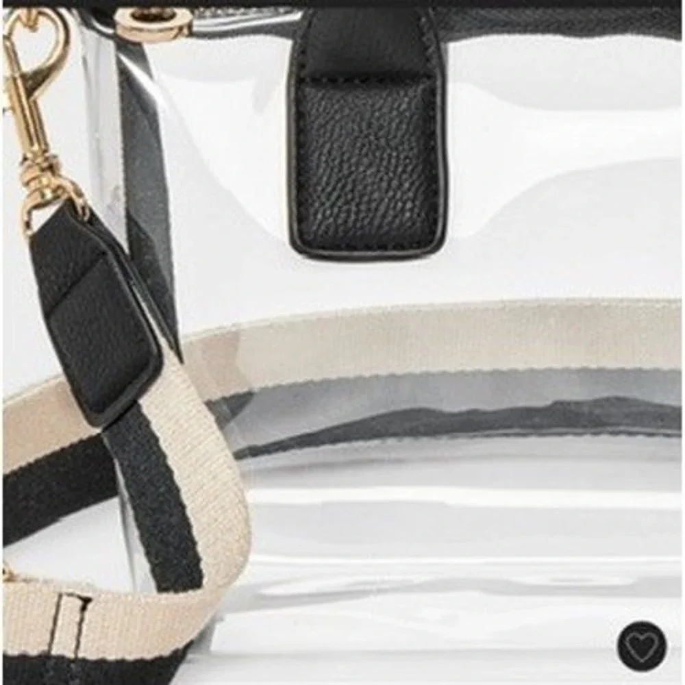 Universal Thread Mini Crossbody Tote Women Small Clear Black Stadium NWT